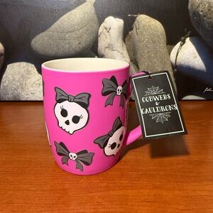 PINK SKULLS & BOWS Soft Touch HALLOWEEN Mug